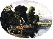 BONZI, Pietro Paolo Italianate River Landscape oil painting artist